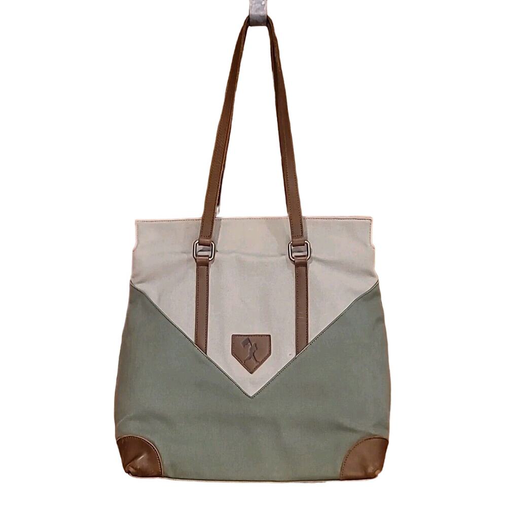 Baseballism Judy Canvas Game Day Leather Casual Tote Bag